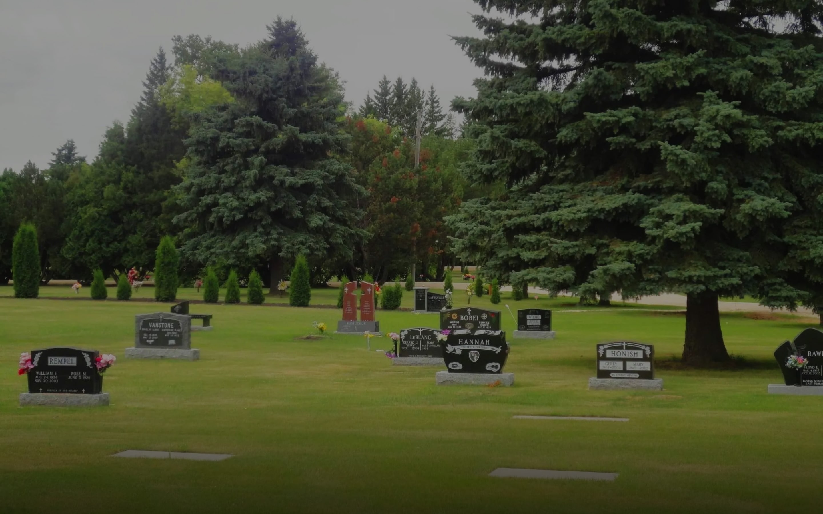 Photo with a view of Evergreen Memorial Gardens