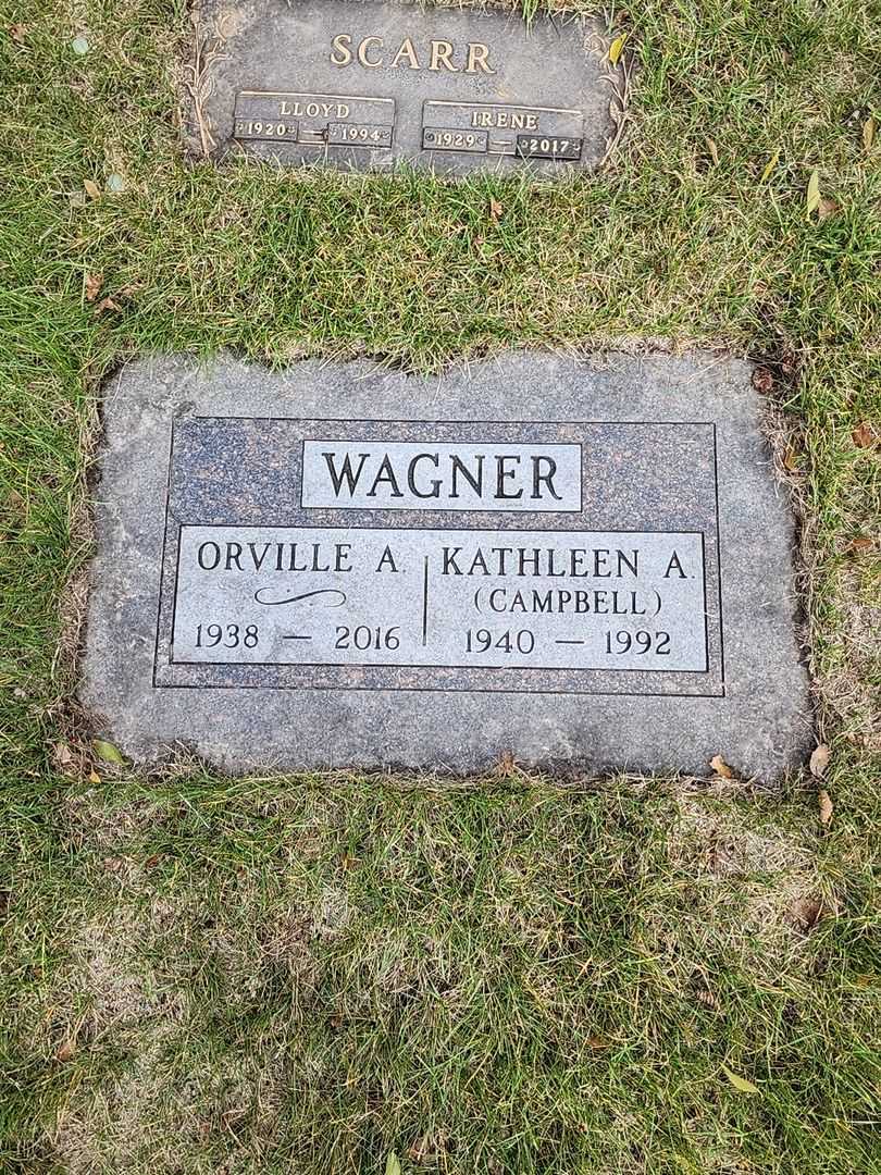 Kathleen A. Campbell Wagner's grave. Photo 1