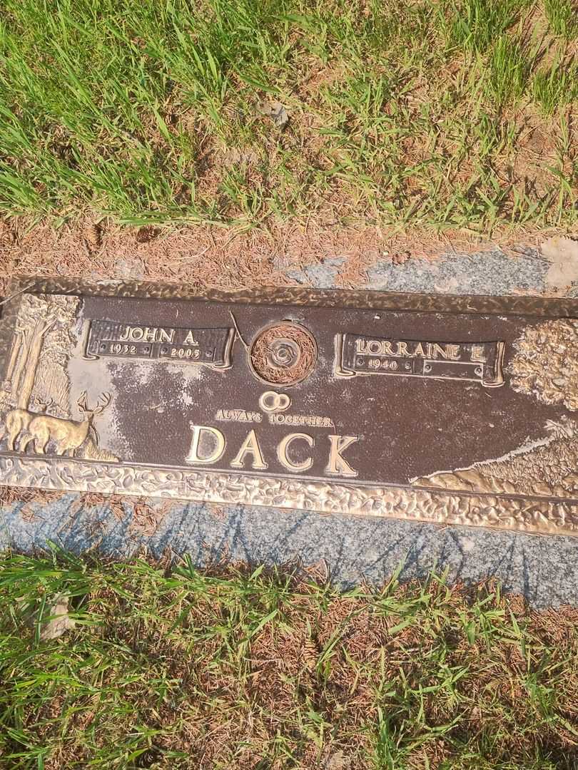John A. Dack's grave. Photo 1