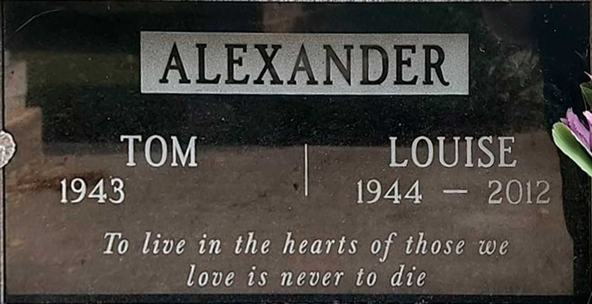 Louise Alexander's grave