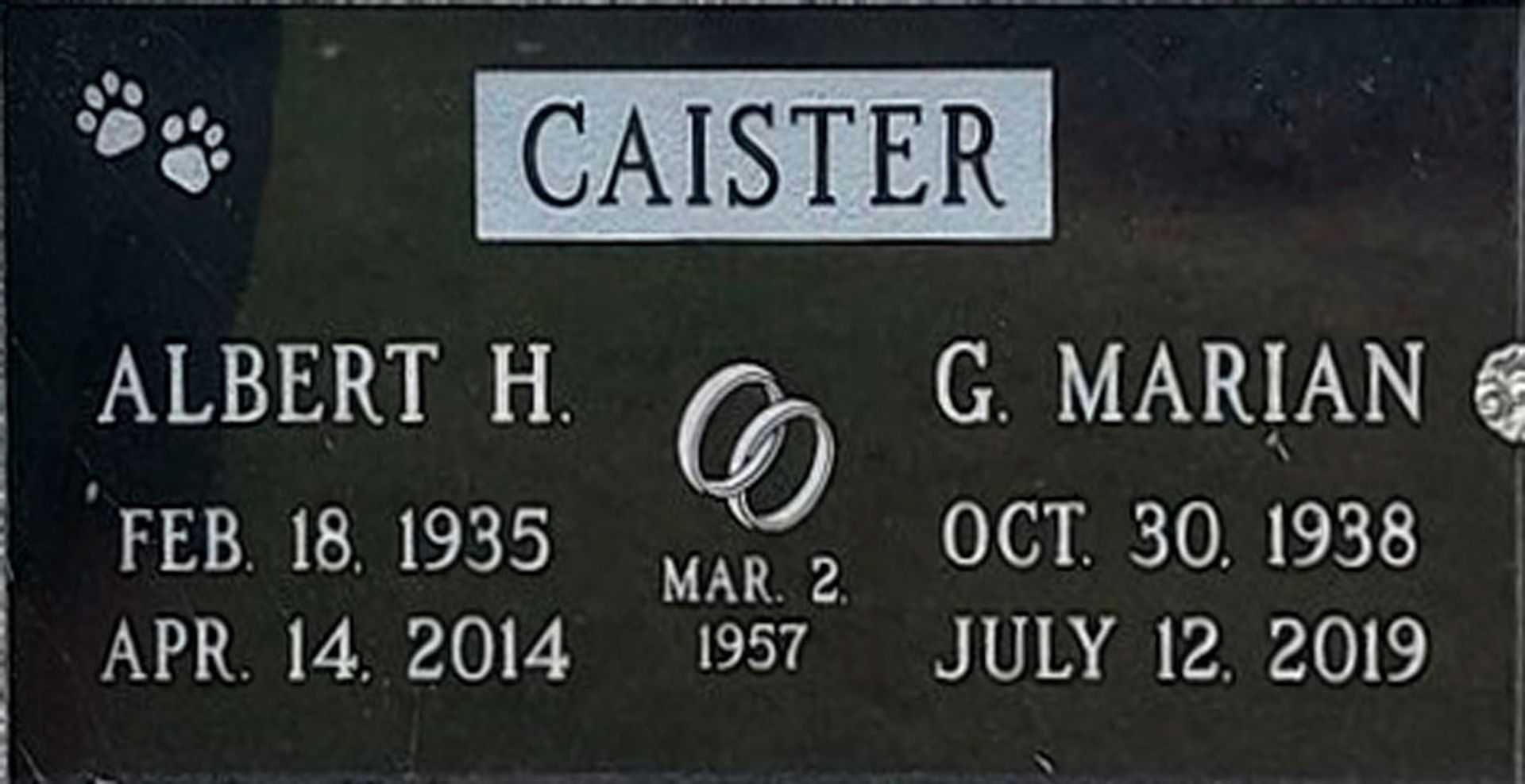 Albert H. Caister's grave