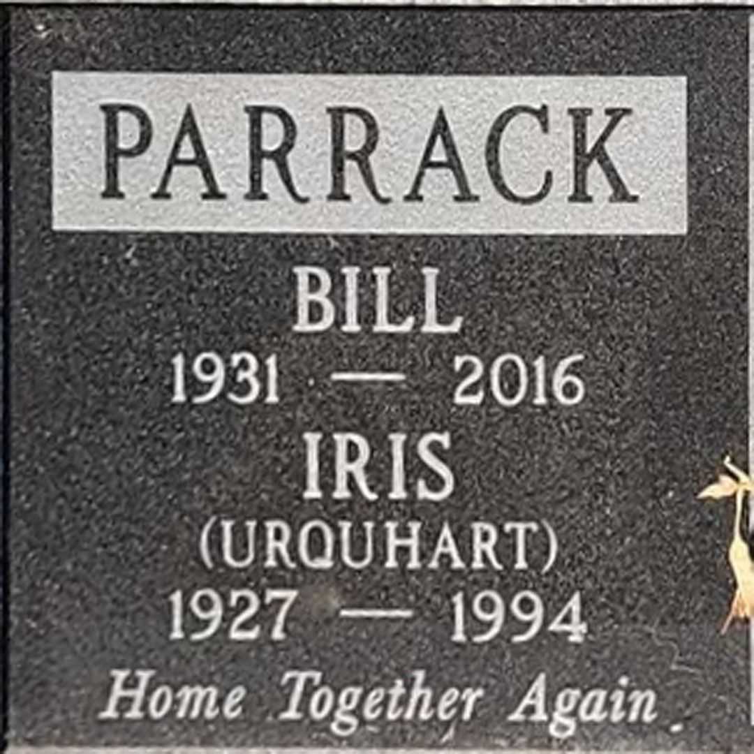 Bill Parrack's grave