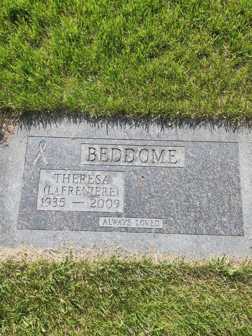 Theresa LaFreniere Beddome's grave. Photo 1