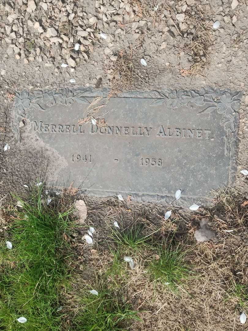 Merrell Donnelly Albinet's grave. Photo 1