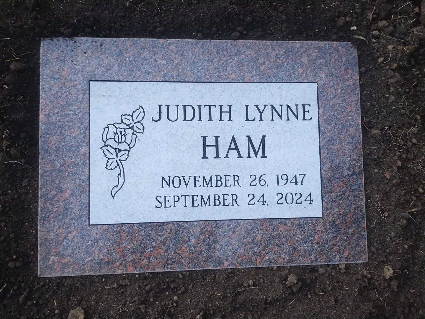 Judith Lynne Ham's grave. Photo 3