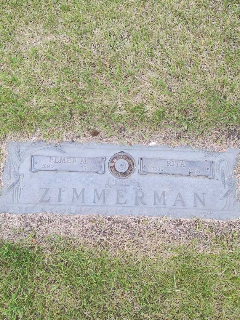 Elmer M. Zimmerman's grave. Photo 1