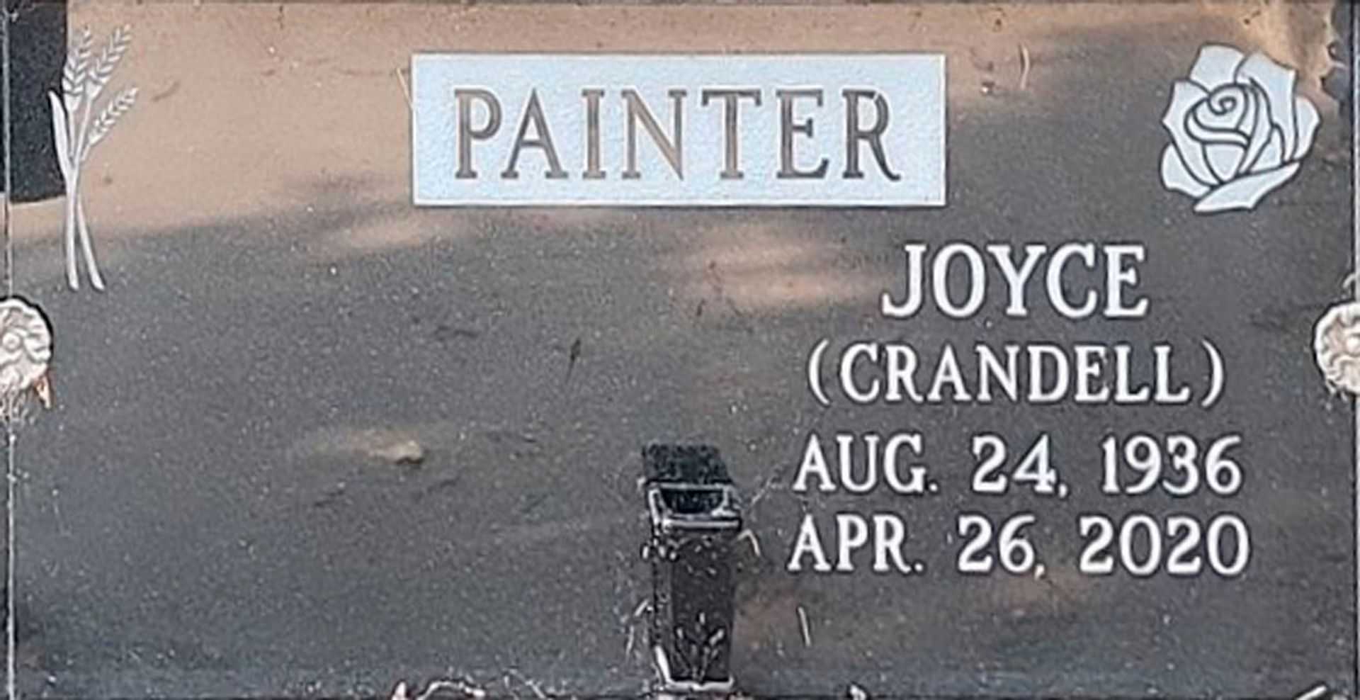 Joyce Crandell Painter's grave