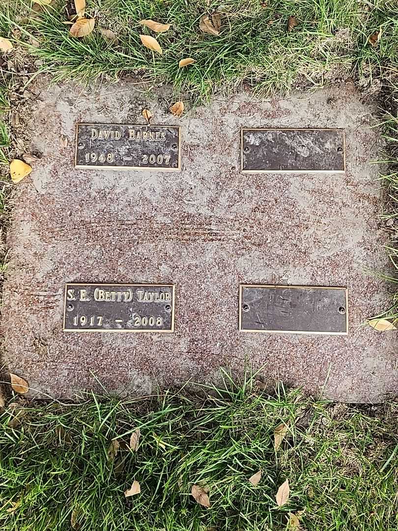 S. E. "Betty" Taylor's grave. Photo 1