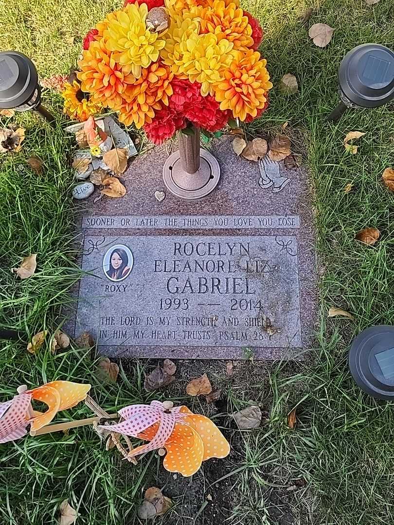 Rocelyn Eleanore Liz "Roxy" Gabriel's grave. Photo 1