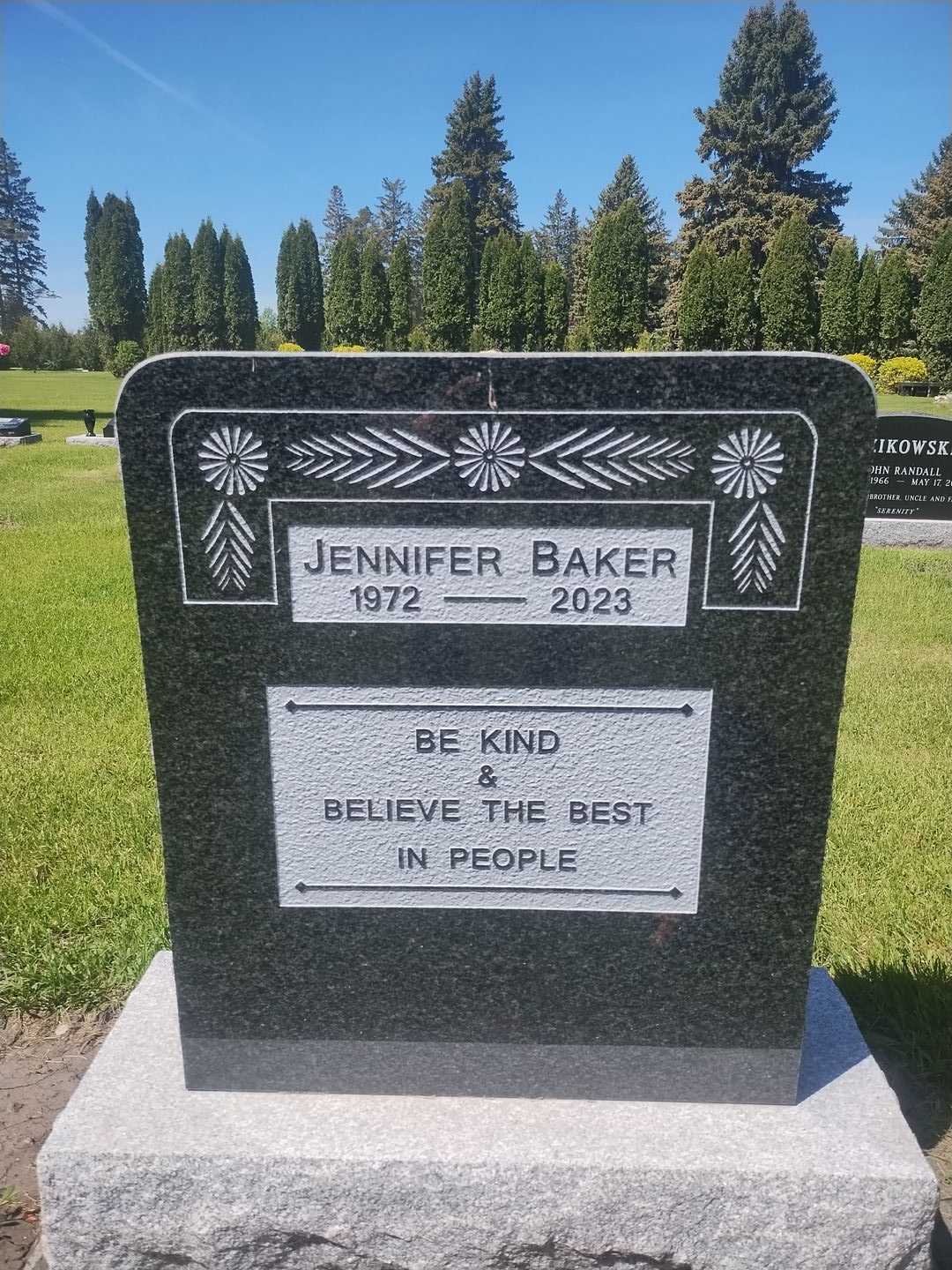 Jennifer Baker's grave