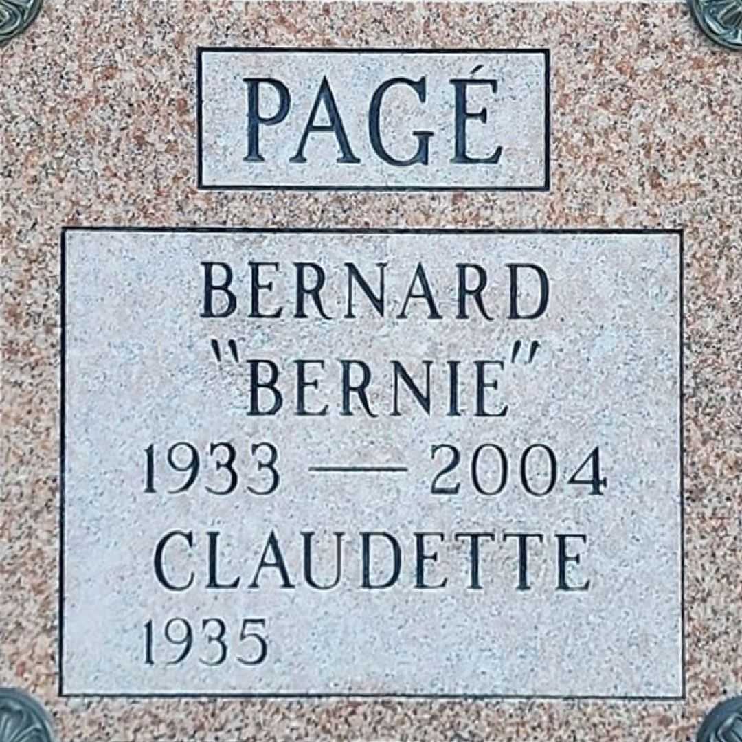 Bernard "Bernie" Page's grave