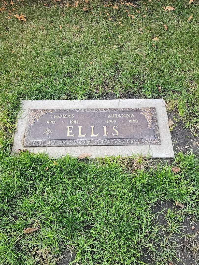 Susanna Ellis's grave. Photo 1