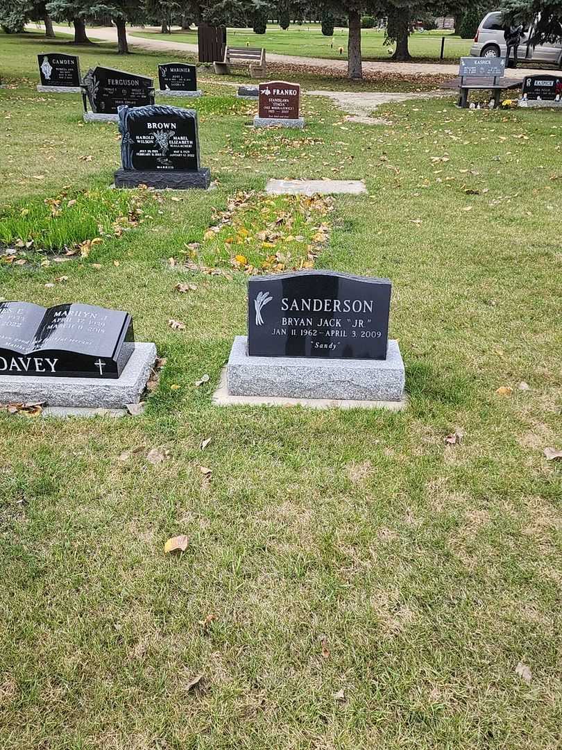 Bryan Jack "Sandy" Sanderson Junior's grave. Photo 2