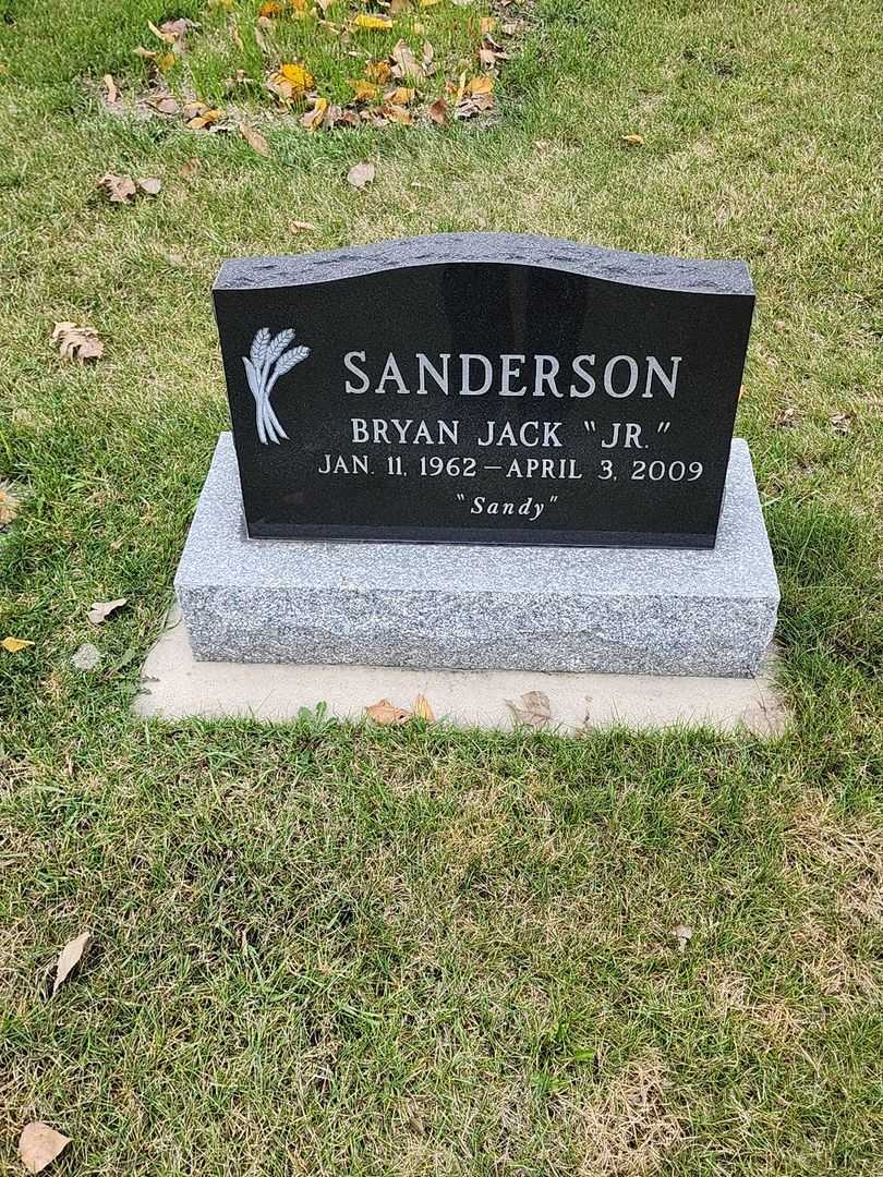 Bryan Jack "Sandy" Sanderson Junior's grave. Photo 1