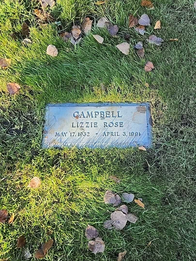 Lizzie Rose Campbell's grave. Photo 1